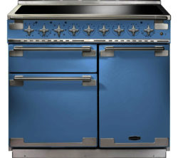 RANGEMASTER  Elise 100 Electric Induction Range Cooker - China Blue & Chrome